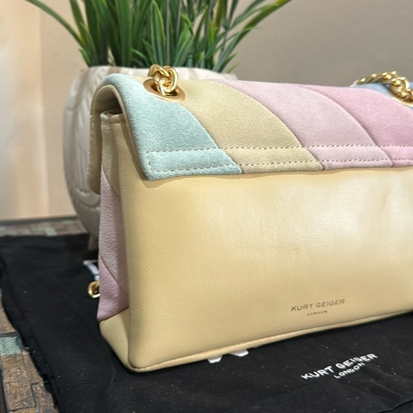 🌷Host pick Kurt Geiger London Mini
Suede Rainbow Striped Kensington Crossbody 🌷🌷 - Picture 11 of 13